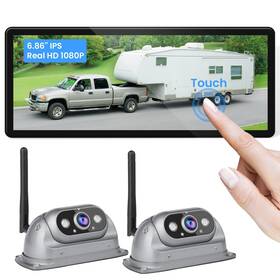 Caivideo 762730063471 Rv Wireless Backup Camera With High Performance 6.86 Inch Touch Monitor 1080p
