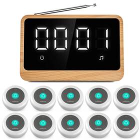 Cru-c007w Callovo 10 Wireless Call Light System With Buttons For Elderly At Home Bell Cli
