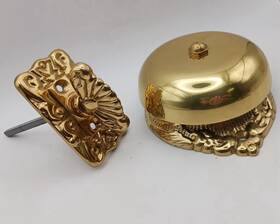 Carlon 034481209102 Twist Bell Antique Look Doorbell Ringer Vintage Front Door Alarm Hand Turn Chime