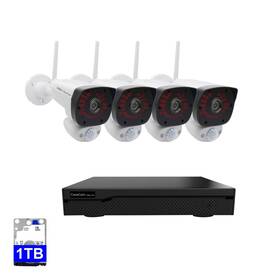 Vs2004 Casacam 8-ch Wireless Nvr 4 1296p 2k Full Hd Cameras Indoor-outdoor Dua