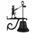 Cb-1-90-nc Montague Metal Cast Bell With Color Lamplighter 737276089032