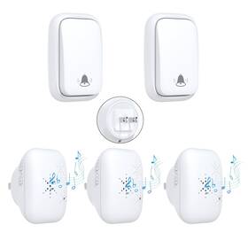 Cerhot 762093850039 Us Plug Self Powered Wireless Doorbell No Battery 100m Distance 38 Songs Door