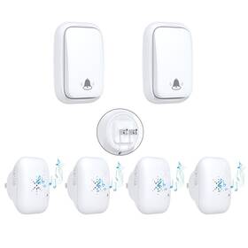 Cerhot 762093850046 Us Plug Self Powered Wireless Doorbell No Battery 100m Distance 38 Songs Door