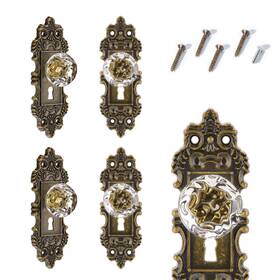 Ceymio 635408120175 Vintage Dummy Door Knob Interior Crystal Glass Knobs 4 Drawer Dresser Ha