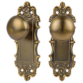 Ceymio 635408122186 Brass Dummy Door Knobs Interior 2 Pack Doorknob Antique Handle Gold Vint
