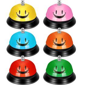 Bell-03 Chumia 6 Pcs Call Bell Desk For Service 3 Inch Diameter Smile Face