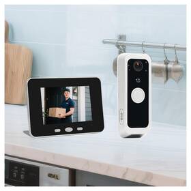 Ed-300vk Cic Show Doorbell Camera Wireless With Portable Monitor No App Wifi Needed Human D