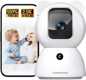 Cm-c2lu Cinmoore 2.5k Pet/dog Camera With Speaker/phone App No-monthly-fee Ai Person/pet/cry Det