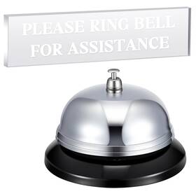 Jyi-colingmill-0312 Colingmill Desk Bell For Service And Please Ring Sign 2 Inch X 8 Acrylic No Receptionist Si