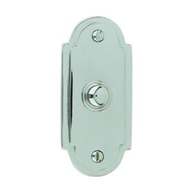 13100 Colonial Door Bell Chrome Push Button Plate 4inch H Renovators Supply