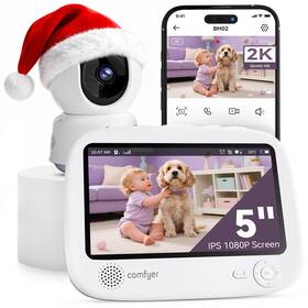 Bm02 Comfyer Hybrid Video No Wifi And Smart Baby Monitor - 5 Inch 1080p Split Screen 2k C