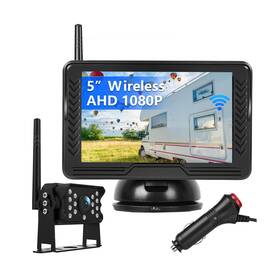 Ip69k Connorddo 748743245509 Wireless Reversing Camera System With 5 Inch Split Screen Waterproof B