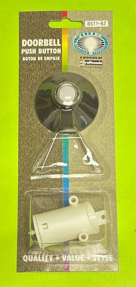 Bst1-bz Craftmade For Stucco Lighted Doorbell Push Button Bronze