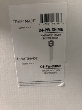 C4-pw-chime Craftmade Door Chime Rosewood Cover Pewter Tubes