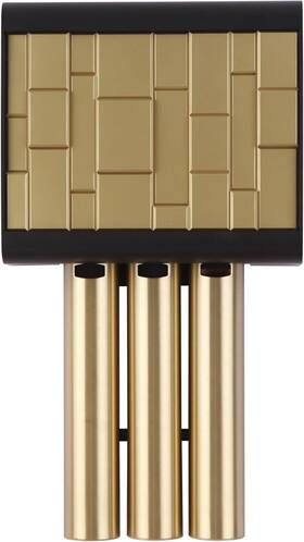 Ce3-fbsb Craftmade Westminster 3 Tube Contemporary Chime In Flat Black/satin Brass