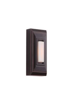 Pb5007-obg Craftmade Pb5007 Bronze 2-22/25 Inch H Lighted Pushbutton Doorbell