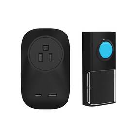 Cyliane 705736260109 Wireless Doorbell Self-powered Chimes Kit No Battery Required Push