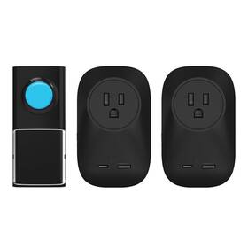 Cyliane 705736260116 Wireless Doorbell Self-powered Chimes Kit No Battery Required Push