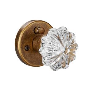 Dairazan Glass Doorknob02 Crystal Door Knob With Lock-aged Brass Privacy Handle Int