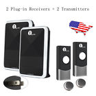 Db-us-0502 2 Cordless Mains Operated Wireless Door Bell Kit Visitor Chime Tones