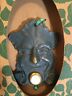 Db203 Flora Fauna Solid Brass Doorbell Smile Smiling Woodland Man Verde