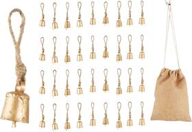 087346 Deco 79 Metal Indoor Outdoor Decorative Bells 1 Inch W 0.98 H Gold