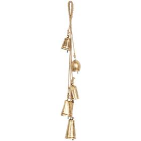 Deco 79 196877295202 Golden Bell Cluster 3.99 Inch X 3 29 Gold