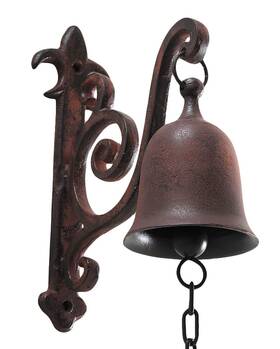 Vc-r1fr-gxbn Deconoor Vintage Cast Iron Dinner Bell As Entry Door Outside Hanging Decor Or Inch