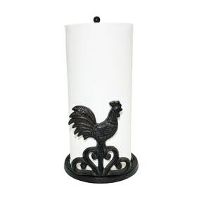 Edph035 Decoronix Rustic Elegance Cast Iron Rooster Paper Towel Holder - Freestanding 12 Inch Kitch