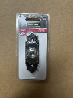 Defiant 058219030073 Wired Led Illuminated Doorbell Push Button Antique Brass