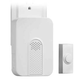 Defiant 058219660690 Wireless Plug-in Doorbell Kit With White Insert And 1 Push Button