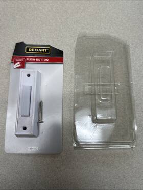 18000039 Defiant Wired Led Illuminated Doorbell Push Button White