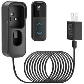 Loi0381 Delilyn 2in1 Charging Cable With Adapter And No Drill Adhesive Doorbell Mount For Blink