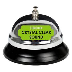 43265 Desk Tech Classic Chrome Bell Silver Finish With Black Plastic Base Perfe