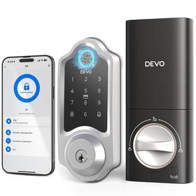 Devo 977520469324 G8 Smart Lock Fingerprint Door With Code 6-in-1 Keyless Entry Doo