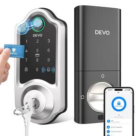 Devo 977520469386 G8 Fingerprint Smart Lock Keyless Entry Door With Doorbell Built-