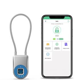 P2bf-22 Dhiedas Fingerprint Gate Lock 3.6ftft Long Cable Smart Keyless Biome