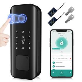 Jd-d07 Dinstech Smart Keyless Entry Door Lock With Fingerprint And Touchscreen Keypad Auto Loc