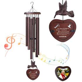 Wc2025 Djkghcnr Healing Journey 32-inch Memorial Wind Chimes For Outside A Graceful Set