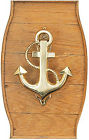 Dk-02 High Shine Decorative Door Knocker Polished Brass Ship Anchor Nautical Boat Beach House Sea
