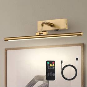 Brass-15.95in Dlcl Battery Operated Picture Light With Remote And Timer 15.94in Wireless Galler
