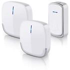 Do18 Push Buttons Wireless Doorbell Waterproof Bell Chime Kit Led Indicator