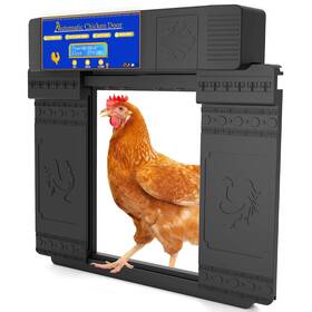 Acd-2024 Dollox Automatic Chicken Coop Double Door Opener With Solar Powered Smart Po