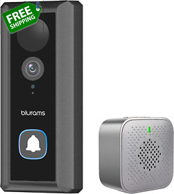 Doorbell Camera Blurams Wireless Video With Chime 2k Resolution Batt