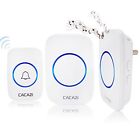 Doorbell-white1000ft Pestor Wireless Doorbell Door Chime Kit Push Botton Receivers With