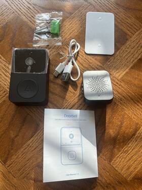 H700 Doorbells Mini Black Doorbell With Camera And Chime Wifi Connect Usb Charge Home Security