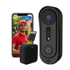 Eaula Videns 747783962162 2k Wireless Video Doorbell Camera With Chime Smart Home Surveillance Indoor/