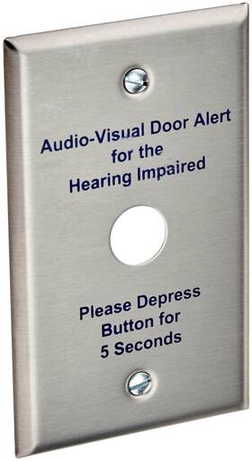 B001ukw6lk Edwards-signaling 147-10 Push Button Mounting Plate Stainless Steel