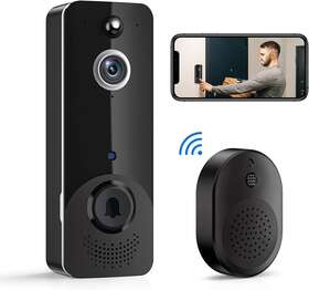 Eken 726084632752 Doorbell Camera Wireless Wifi Video With Chime 2 Way Audio Ai