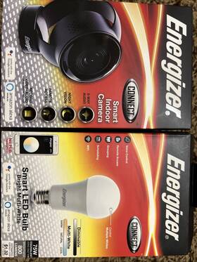 Eix1-1002-blk Energizer Connect Smart Indoor Camera 2-way Audio Night Vision Alexa Enabled